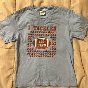 Light blue 'I Tackled 100 Days' T-Shirt